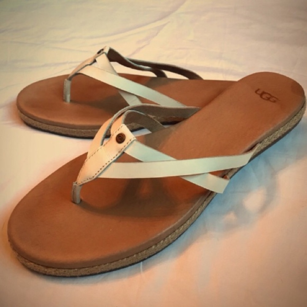UGG white sandals 9.5